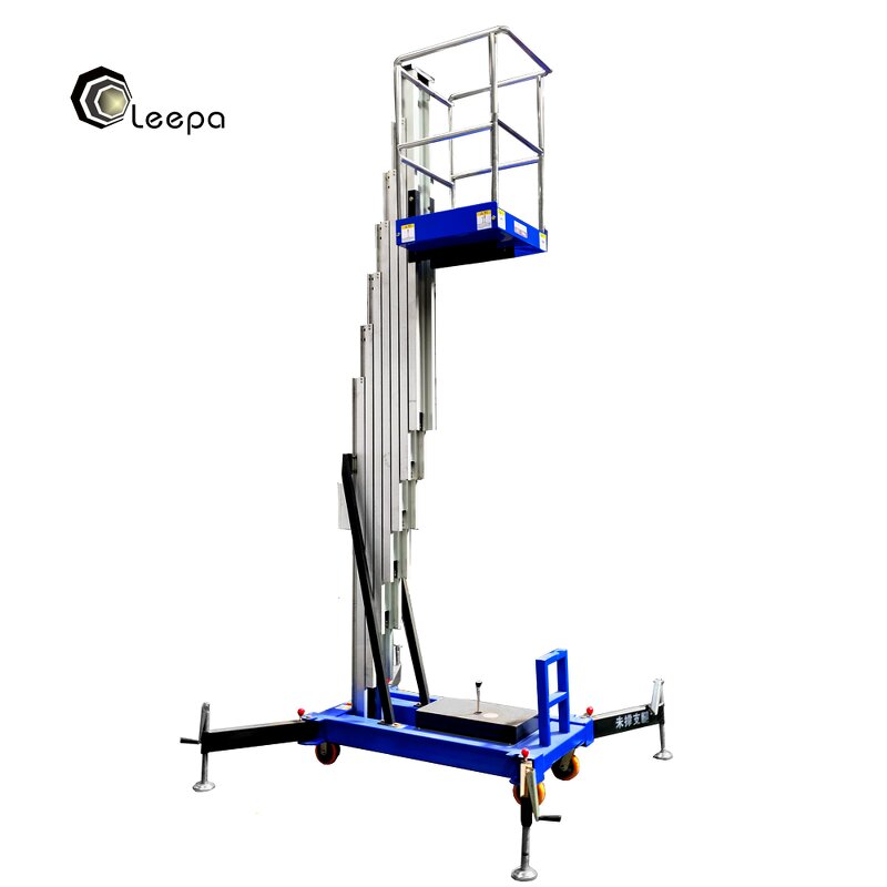Hydraulic Electric Mast Lift Manufacturer - 10m 150kg Single Mast Aluminum Alloy