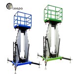 Dual Mast Aluminum Lifter Supplier - 10m-14m Electric Scaffolding Mini Hydraulic