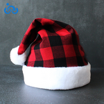 Santa Hat Manufacturer - OEM/ODM New Christmas Red and Black Checkered