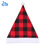 Santa Hat Manufacturer - OEM/ODM New Christmas Red and Black Checkered