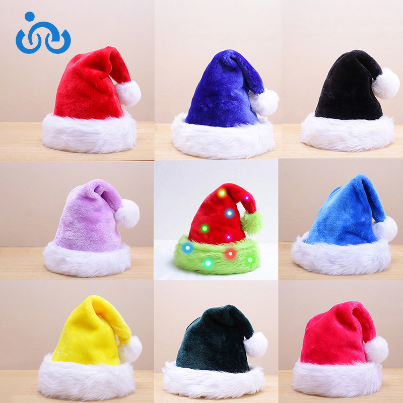 Santa Hats Manufacturer - OEM/ODM 2025 Christmas Decorations Plush Double