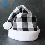 Santa Hat Manufacturer - OEM/ODM New Christmas Red and Black Checkered