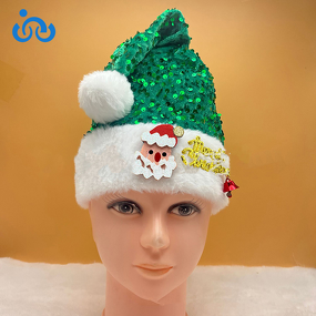 Santa Hats Manufacturer - OEM/ODM New Thick Christmas Decorations with Glitter