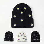 Knitted Hat Manufacturer - OEM/ODM New Spliced Pattern Butterfly Embroidered