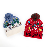 Knitted Hat Manufacturer - OEM/ODM Red Festive Christmas Tree Santa Claus