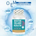 Biotin Collagen Keratin Gummies Manufacturer - OEM/ODM Hair Growth Skin Nails