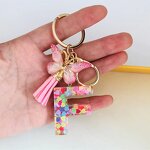 Keychain Manufacturer - OEM/ODM New Creative Resin Letter Fashion Glitter