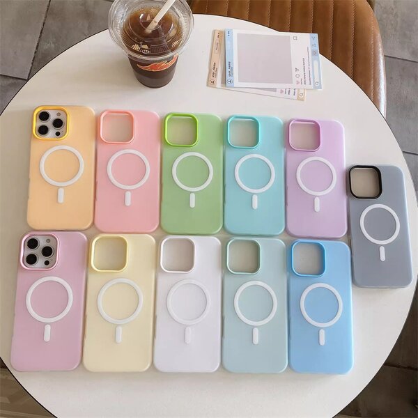 Phone Case Manufacturer - OEM/ODM 2 In 1 Colorful Matte Magnetic Frosted