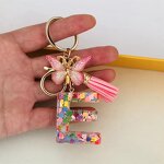 Keychain Manufacturer - OEM/ODM New Creative Resin Letter Fashion Glitter
