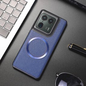 Phone Case Manufacturer - OEM/ODM Litchi Leather Skin TPU Frame With Metal