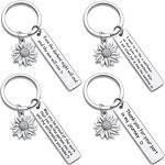 Keychain Manufacturer - OEM Customize Letters Sunflower Stainless Steel