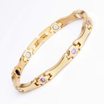 Luxury Magnetic Energy Bracelet Factory - 18k Gold Plated Germanium Power Health