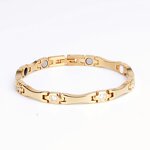 Luxury Magnetic Energy Bracelet Factory - 18k Gold Plated Germanium Power Health