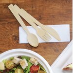 Bamboo Cutlery Set Supplier - 100% Biodegradable Eco Friendly Camping Fork Spoon Knife