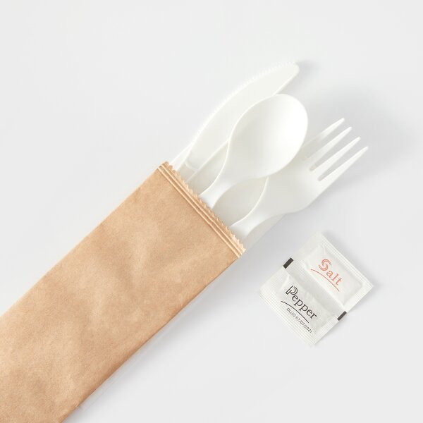 PLA Biodegradable Cutlery Supplier - Wholesale Customized Logo Paper Packing Airline