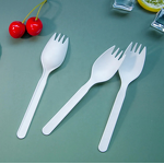 CPLA Degradable Spork Factory - 6IN Individual Wrapped with Custom Packaging Free Samples
