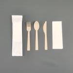Bamboo Disposable Cutlery Sets Factory - Natural Pack Travel Set with Napkin