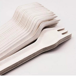 Bagasse Biodegradable Cutlery Supplier - Unbleached 6'' for Camping Knife Fork Spoon
