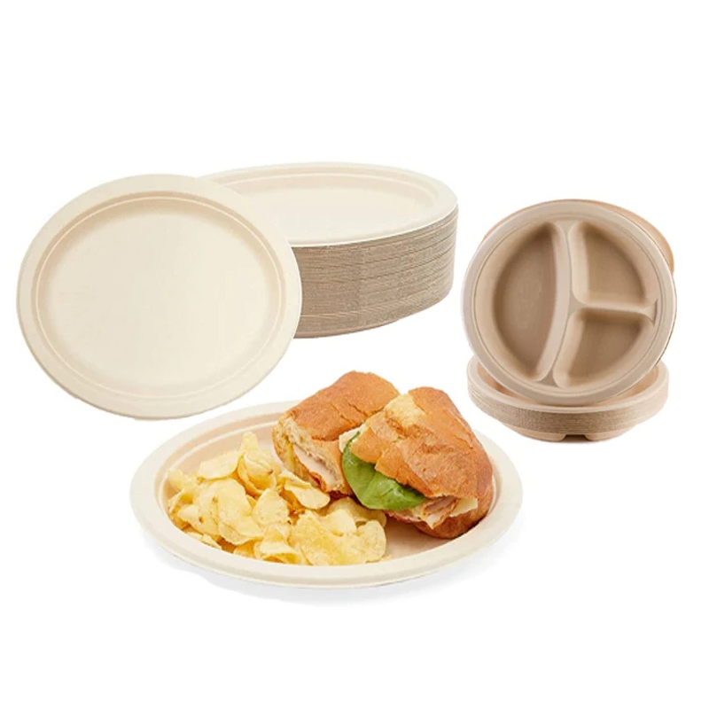 Bagasse Disposable Plates Supplier - High Quality Biodegradable for Parties Camping