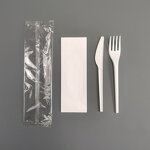 CPLA Flatware Manufacturer - Biodegradable White Fork Spoon Knife for Airline Party