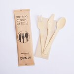 Bamboo Disposable Cutlery Sets Factory - Natural Pack Travel Set with Napkin