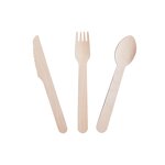 Mini Wooden Cutlery Set Supplier - Disposable for Parties Includes Spoon Fork Knife