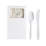 Cornstarch Cutlery Set Supplier - Bulk Box Spoon Fork Knife Biodegradable PSM