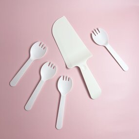 CPLA Cake Cutlery Set Factory - 100% Compostable Modern for Party Use