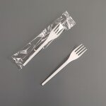 CPLA Flatware Manufacturer - Biodegradable White Fork Spoon Knife for Airline Party