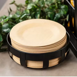 Bamboo Dinnerware Sets Supplier - Hot Sale Eco-friendly Compostable Camping Plates