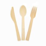 Bamboo Airline Cutlery Set Supplier - Restaurant Disposable Spoon Knife Fork