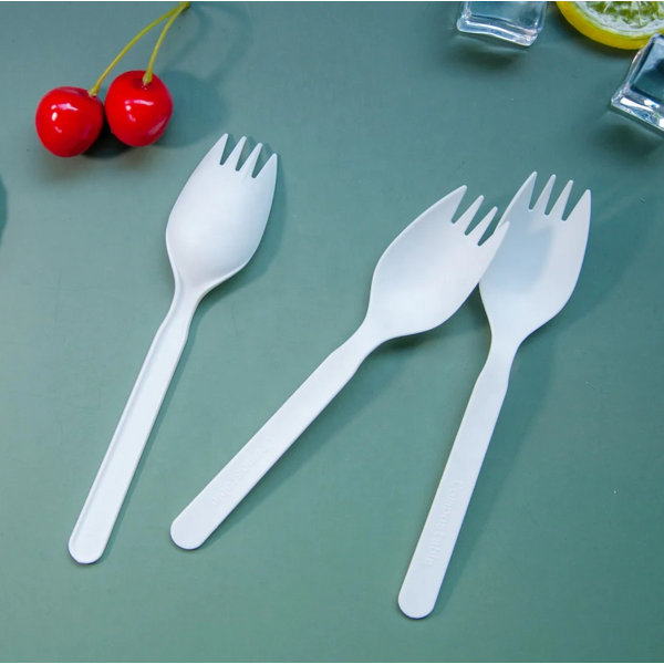 CPLA Spork Supplier - 6 Inch Compostable Eco-Friendly Plant-Based for Camping
