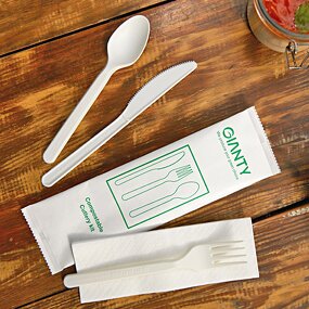 PLA Biodegradable Cutlery Factory - Bulk Airline Kit CPLA Spoons Knives Forks