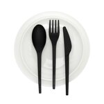 CPLA Cutlery Set Manufacturer - Airline Edible 6.5" with Napkin Pepper Salt Sugar
