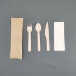 Wooden Cutlery Kit for Airline Supplier - Disposable Eco-Friendly Inflight Catering