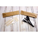 CPLA Cutlery Set Manufacturer - Airline Edible 6.5" with Napkin Pepper Salt Sugar