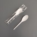 CPLA Flatware Manufacturer - Biodegradable White Fork Spoon Knife for Airline Party