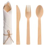 Bamboo Cutlery Manufacturer - Custom Logo Printed Eco-Friendly Disposable Fork Spoon