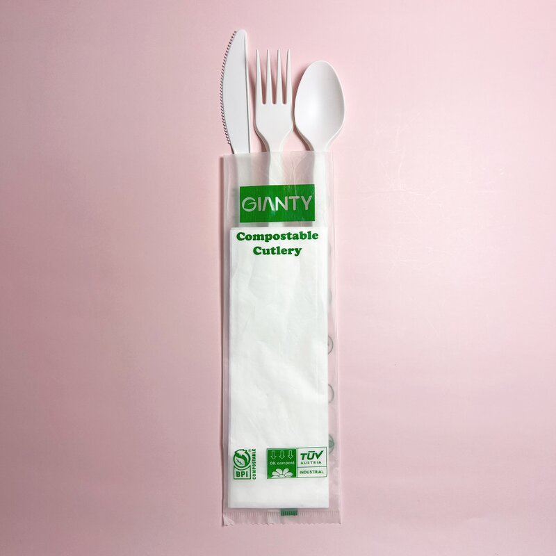 CPLA Cutlery Set Factory - 100% Compostable 7 Inch for Party Airline Tableware