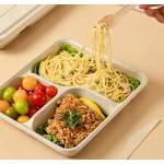 Bagasse Food Container Manufacturer - Restaurant Takeaway Clamshell Bento Lunch Box