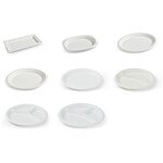 Bagasse Dinner Plates Factory - Biodegradable Leakproof Flat Natural Design