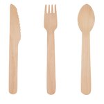 Birch Wood Cutlery Set Factory - Compostable Portable with Spoon Knives Fork