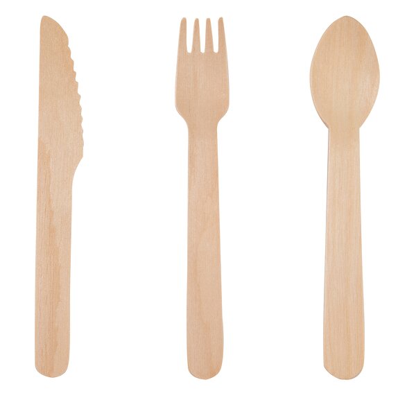 Birch Wood Cutlery Set Factory - Compostable Portable with Spoon Knives Fork