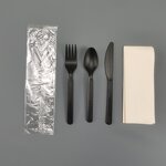 CPLA Disposable Airline Cutlery Supplier - Individual Packaging White Black