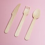 Mini Wooden Cutlery Set Supplier - Disposable for Parties Includes Spoon Fork Knife