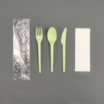 CPLA Flatware Manufacturer - Biodegradable White Fork Spoon Knife for Airline Party