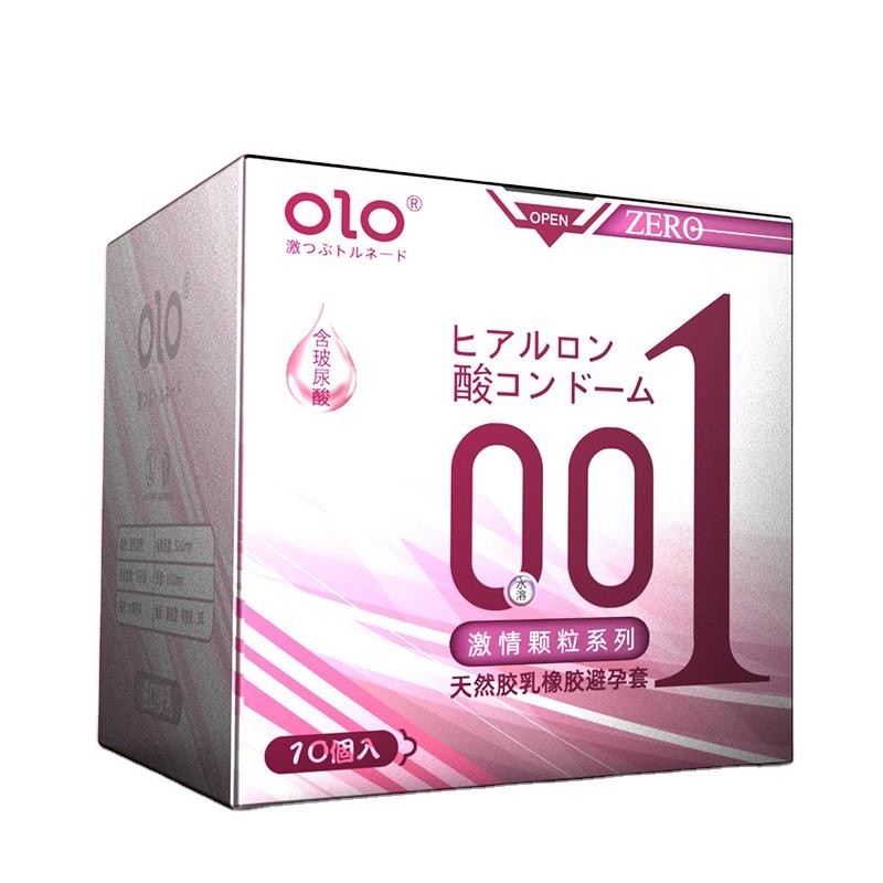 OLO Sex Embellish Condom  Men's Ultra-thin Hyaluronic Acid Natural Latex Condom Crystal Condom 001