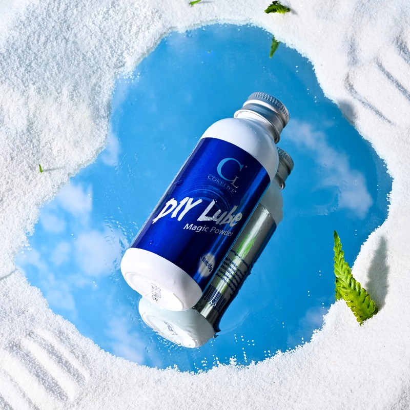 Private Label 45g 1g=120ml Water Base Sex Lubricant Making Powder for Watery Thick DIY Massage Gel Powder Lube