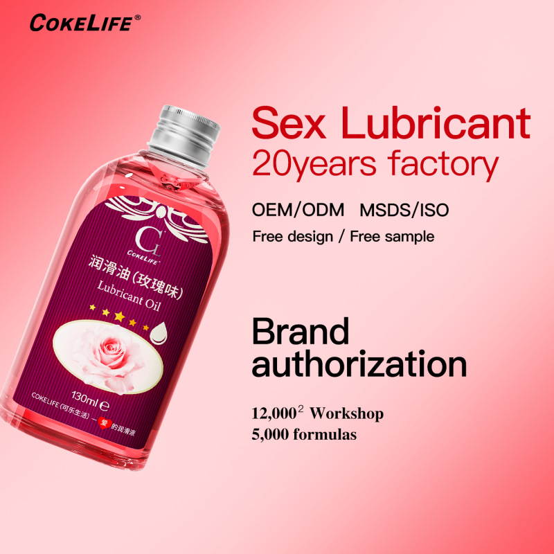CokeLife ISO9001 130ml Rose Plant Extract Massage Oil Relax Massage Oil Private Label Relaxation SPA Massage Vegan Body Oil