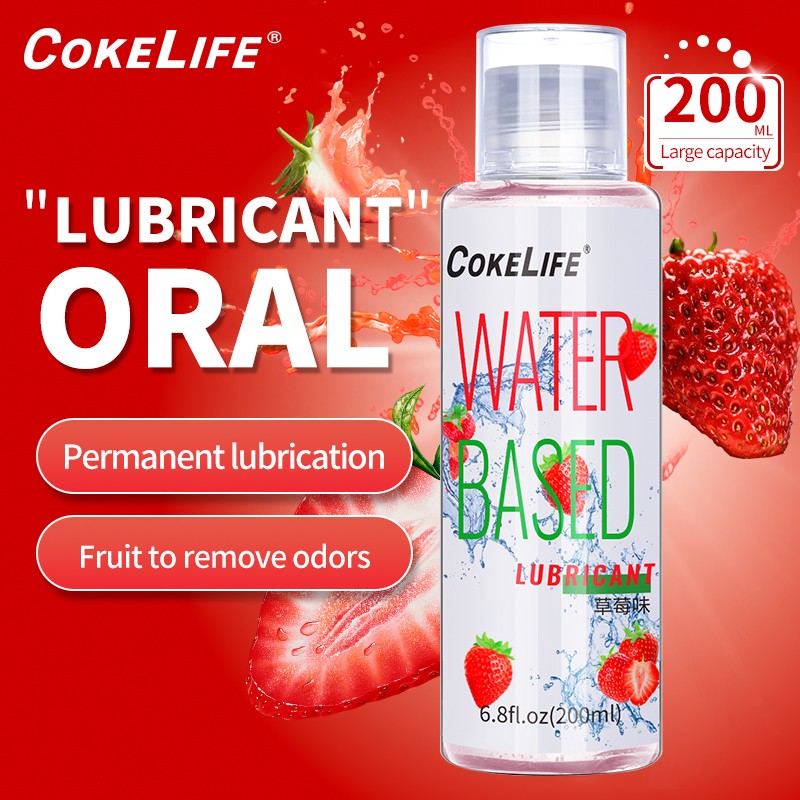 Cokelife OEM Water Based Lubricant Edible Sex Lube Gel Nature Vagina Lubricant Fruit Flavor Anal Sex Gel for Men and Women